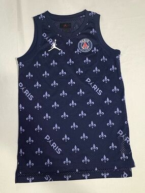 Jordan Nike Paris Saint Germain Statement Navy Vest Junior Boys Size Large